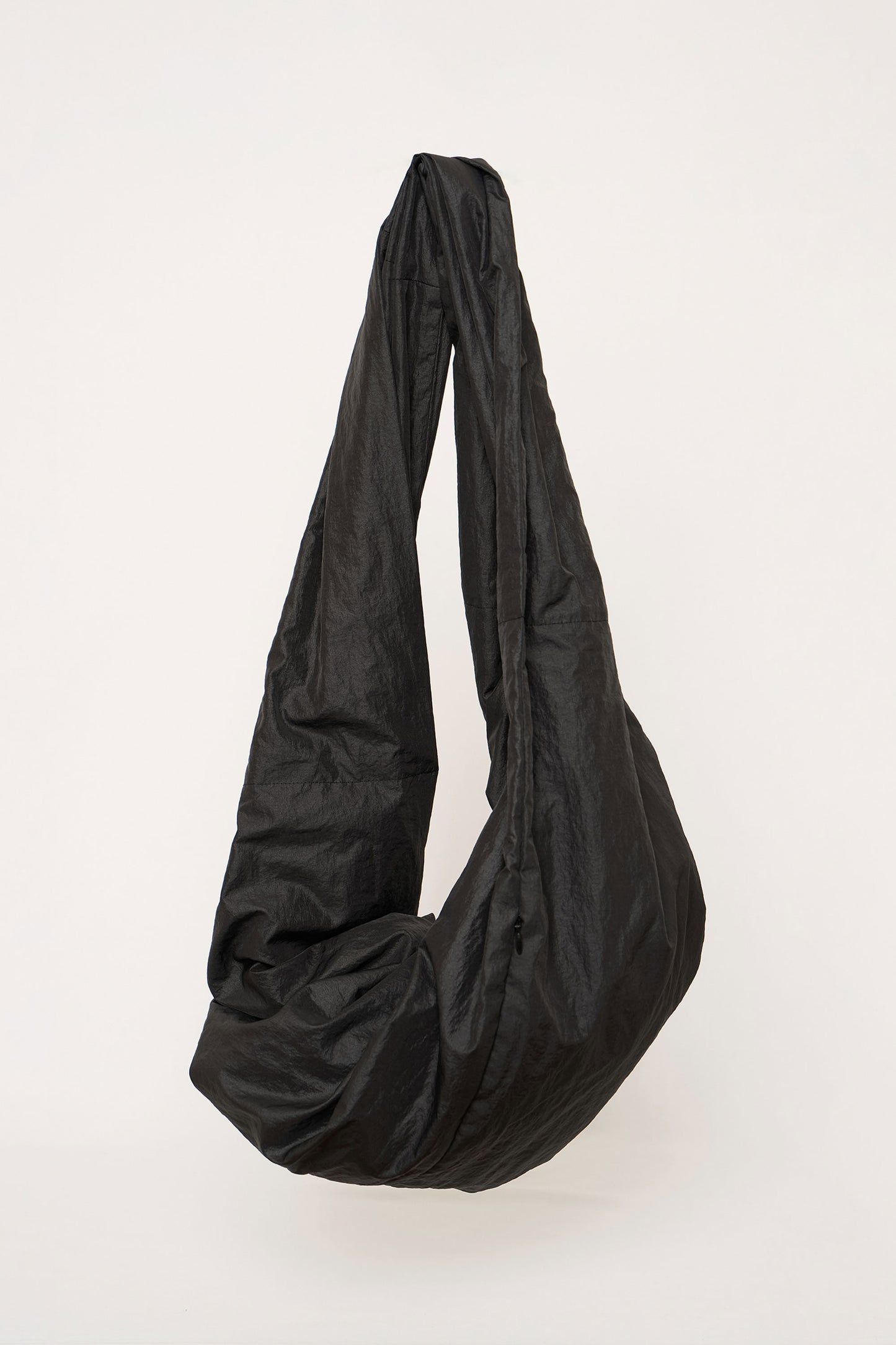 BLACK NYLON SCARF BAG