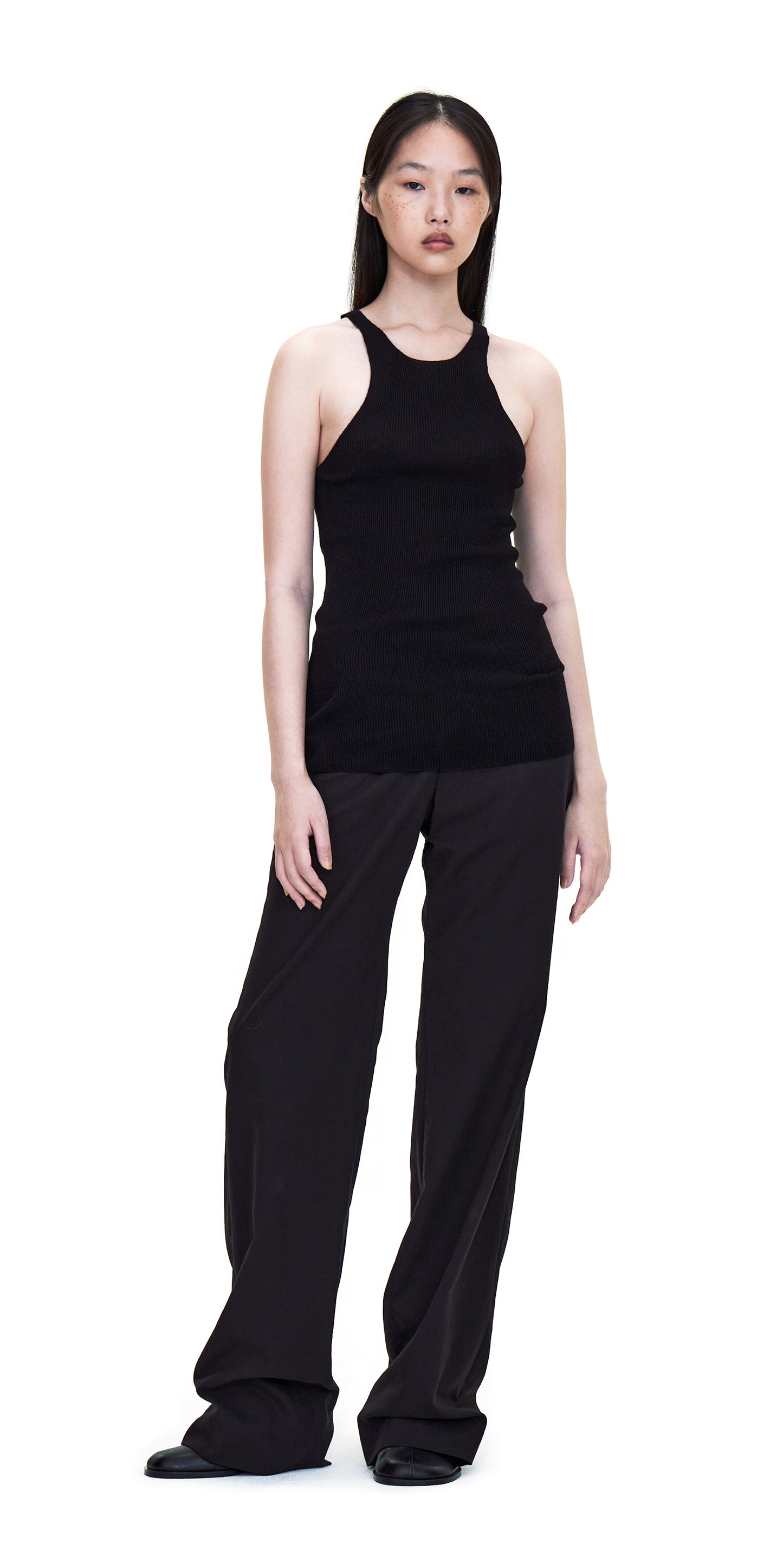 Black Slim Knit Tank Top