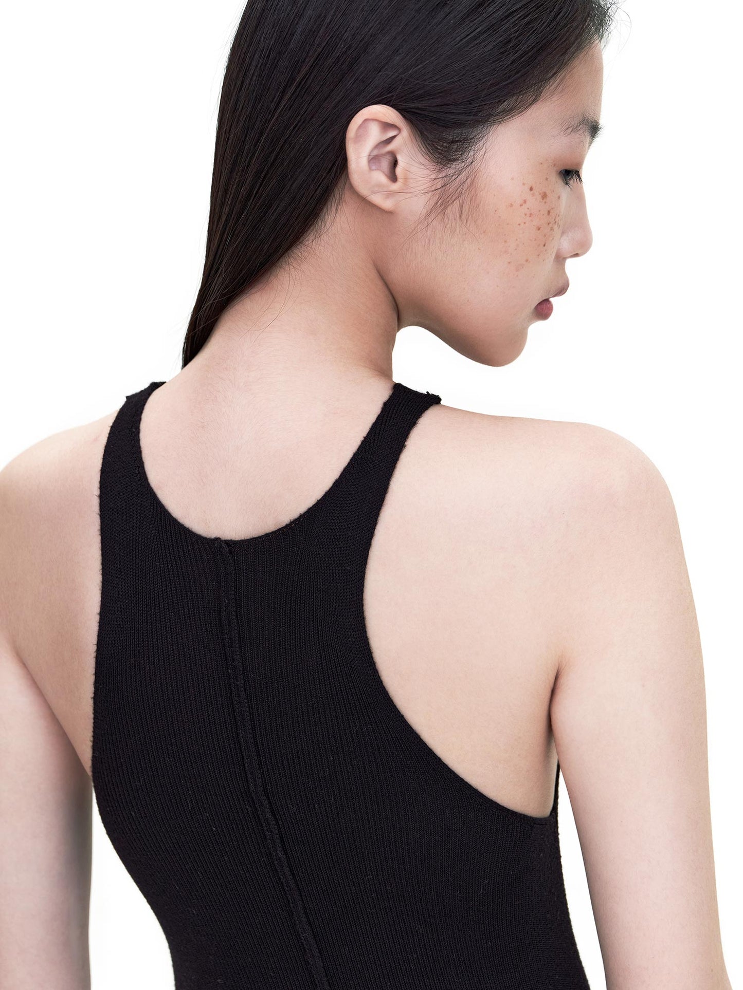 Black Slim Knit Tank Top