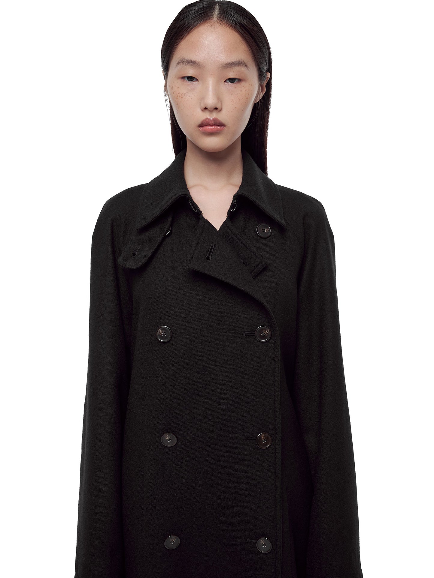 BLACK MAXI TRENCH COAT
