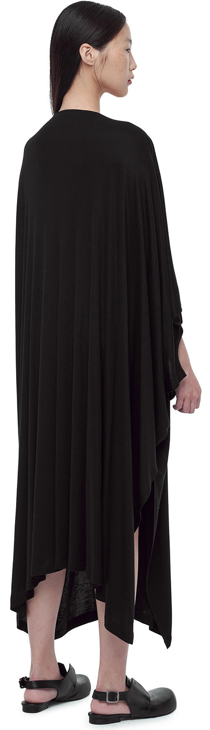 BLACK KNIT OVERSIZED SQUARE DRESS