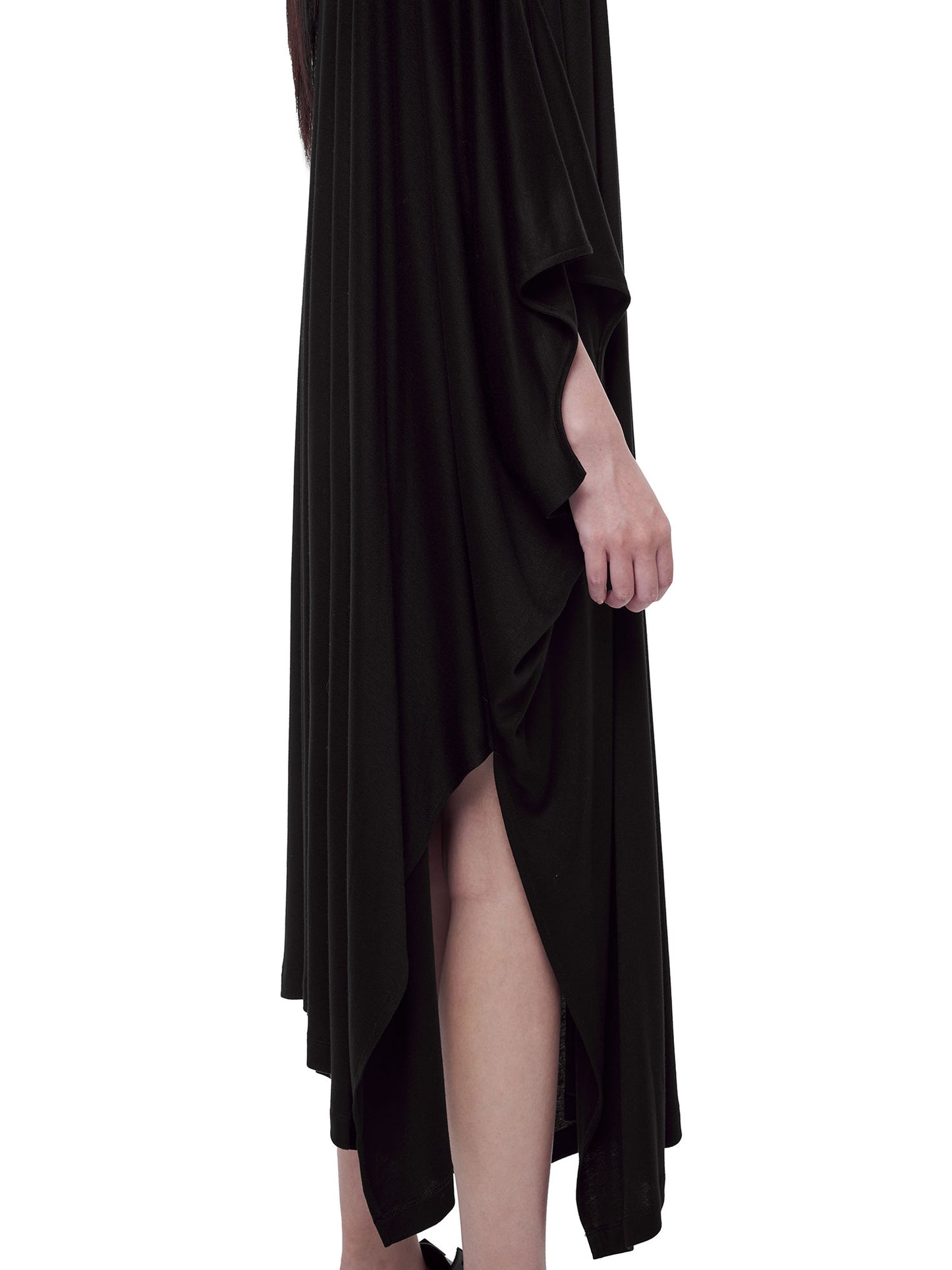 BLACK KNIT OVERSIZED SQUARE DRESS
