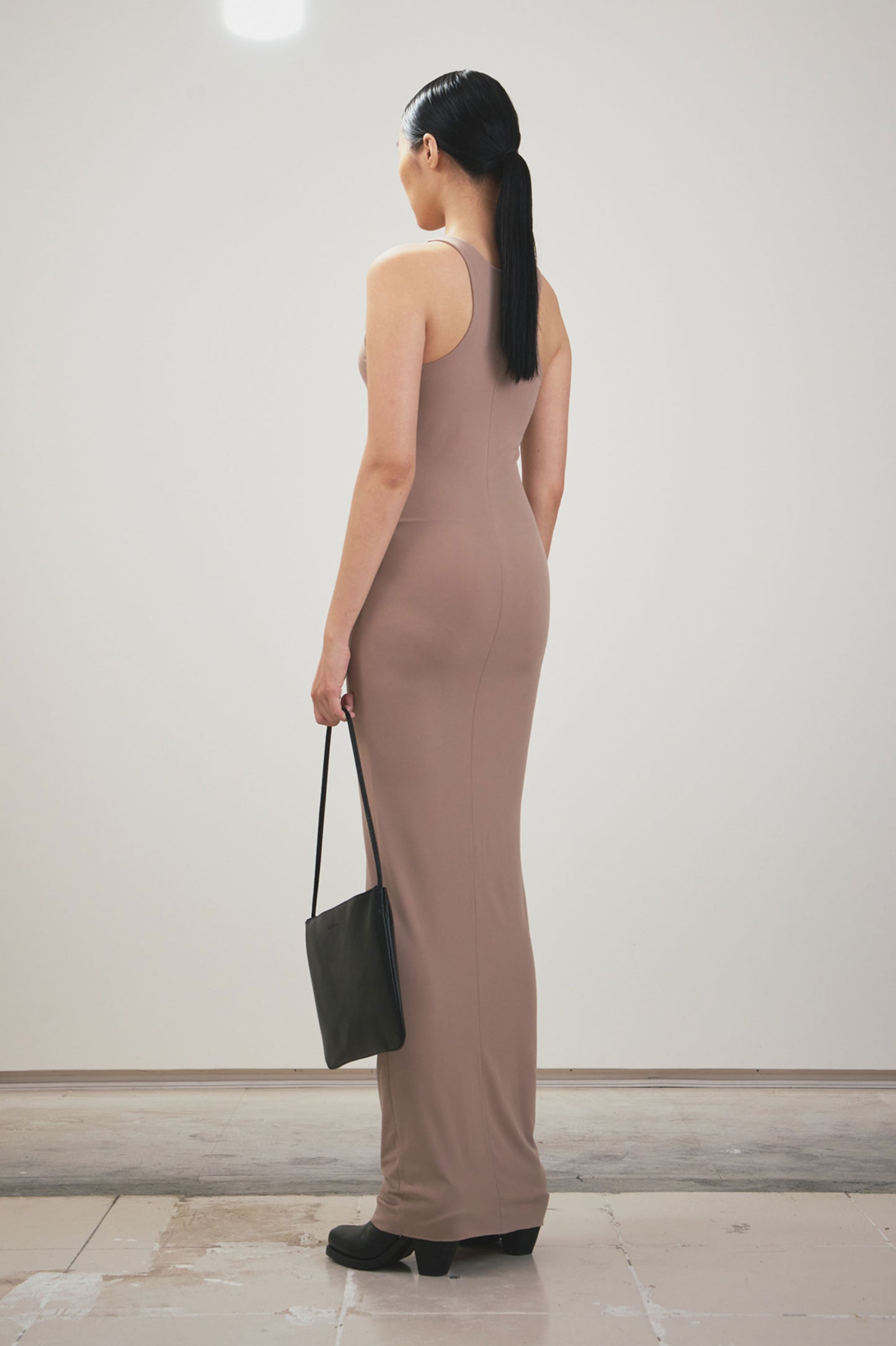 NUDE SKINNY MAXI TANK DRESS
