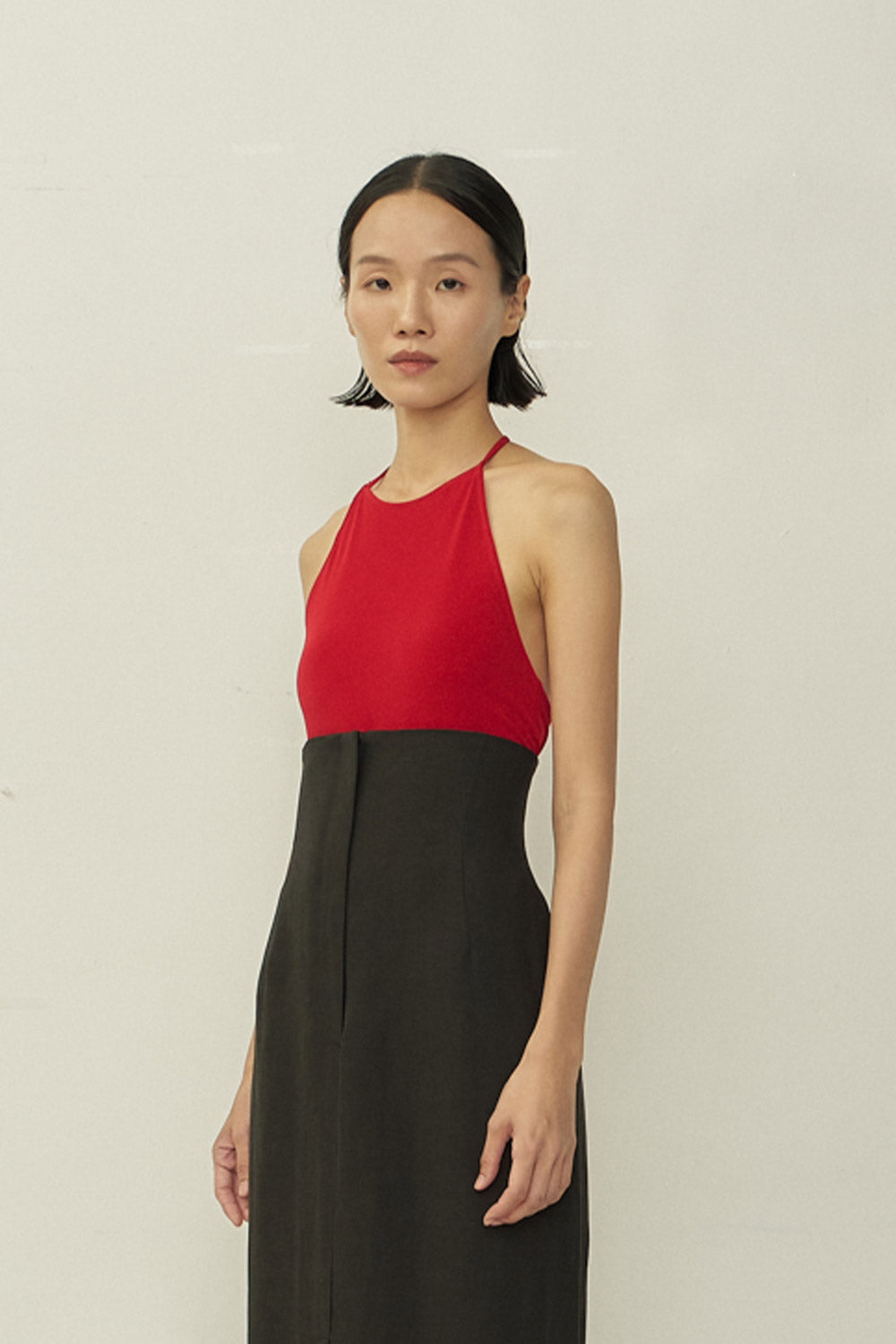 RED SKINNY APRON TOP (MADE TO ORDER)