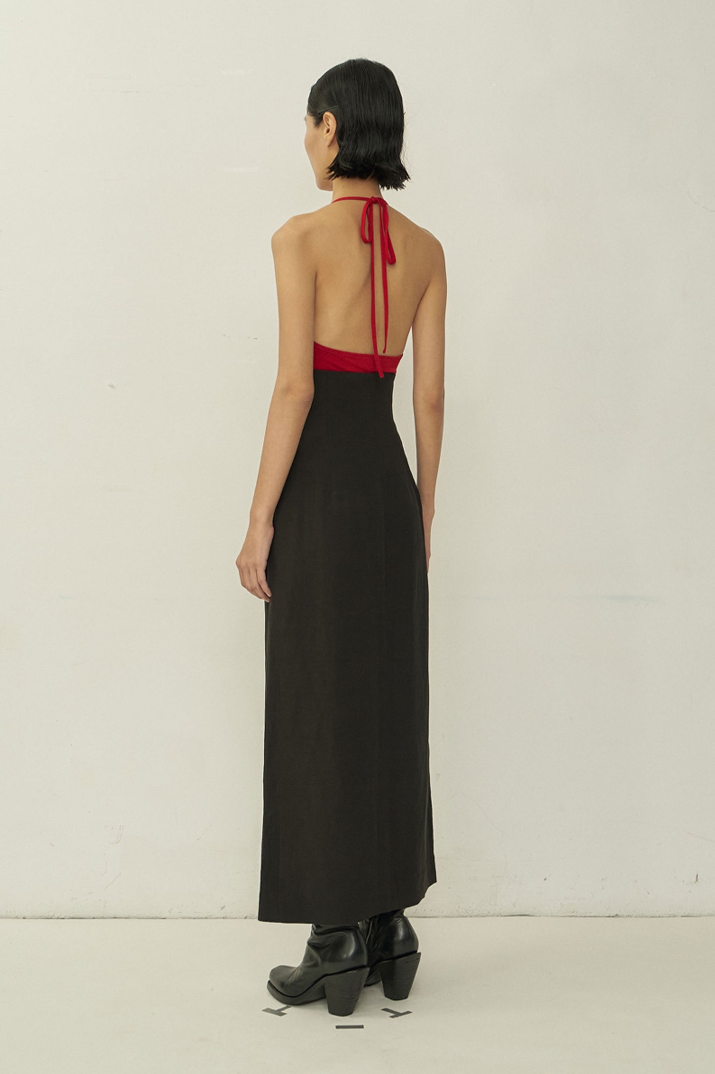 RED SKINNY APRON TOP (MADE TO ORDER)