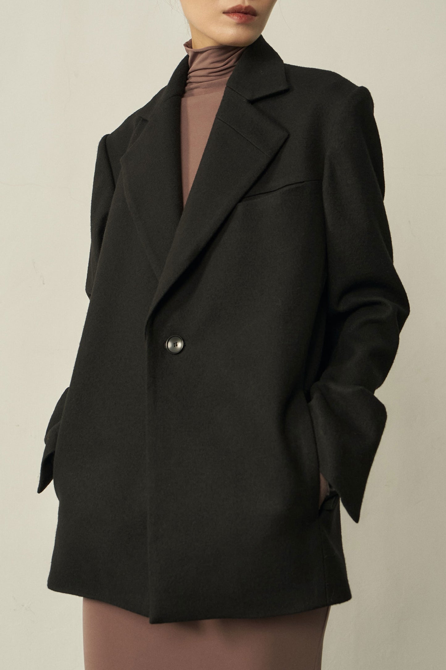 BLACK WOOL DESIGN LINE BLAZER