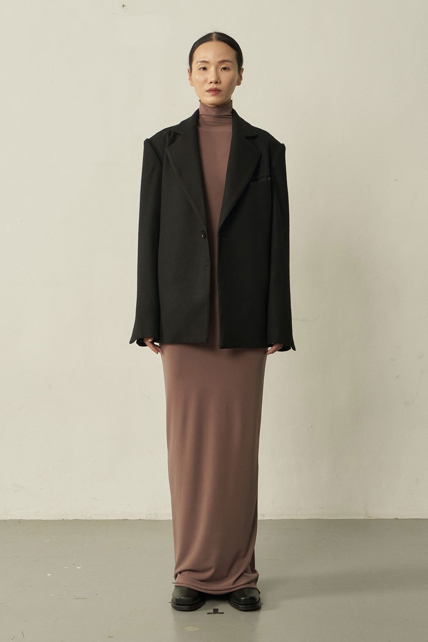 BLACK WOOL DESIGN LINE BLAZER