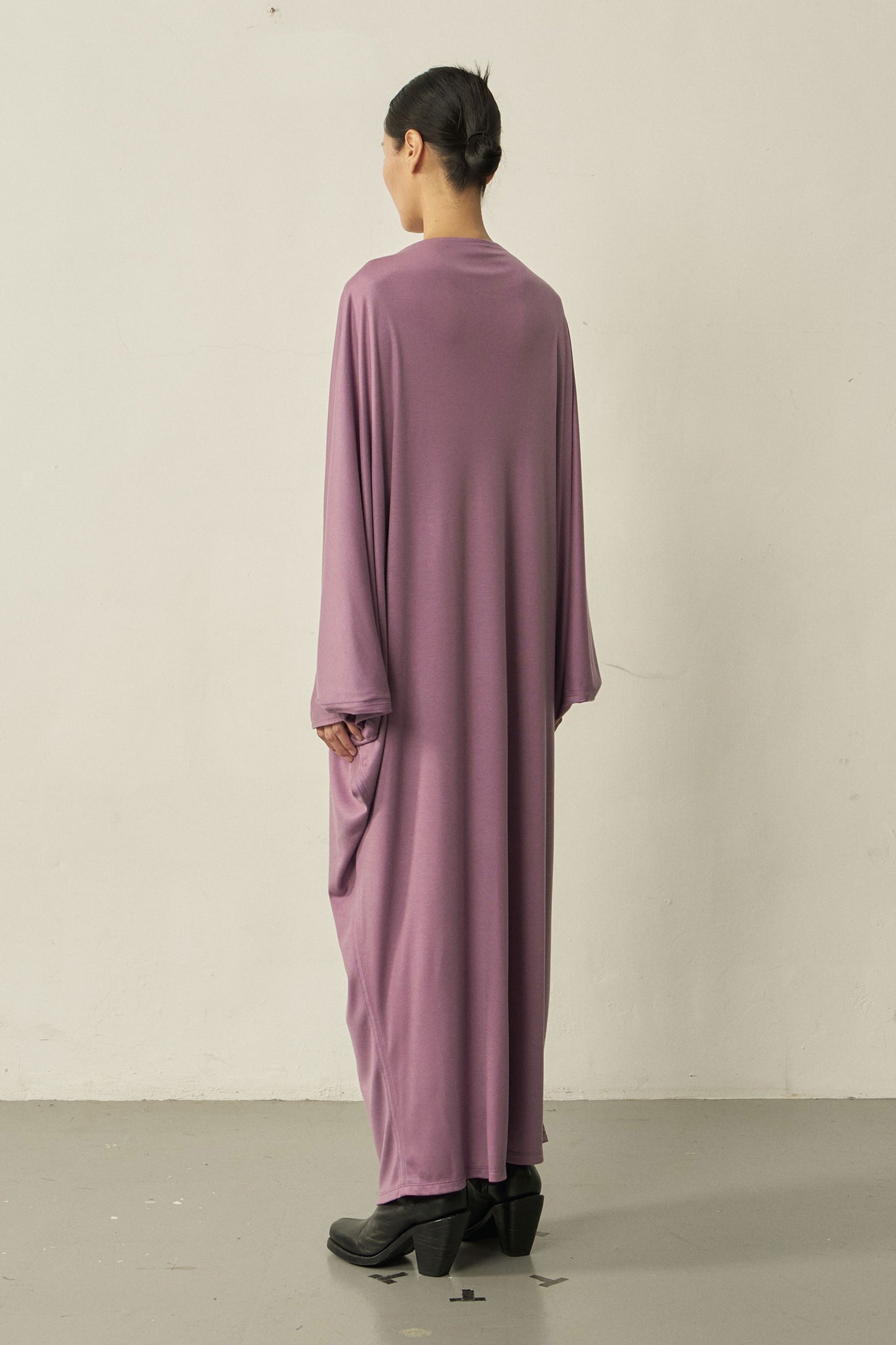 PURPLE TENCEL TRIANGLE DRESS