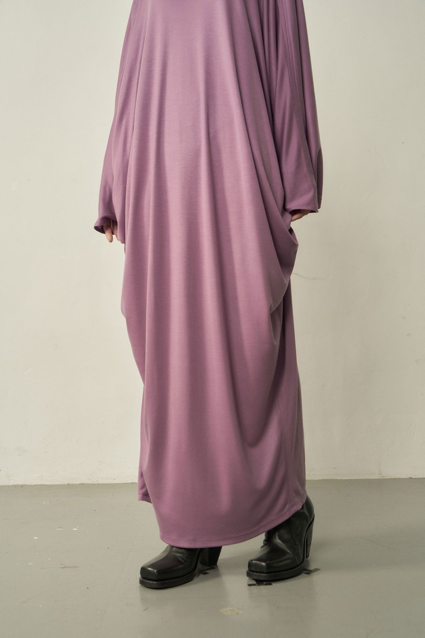 PURPLE TENCEL TRIANGLE DRESS