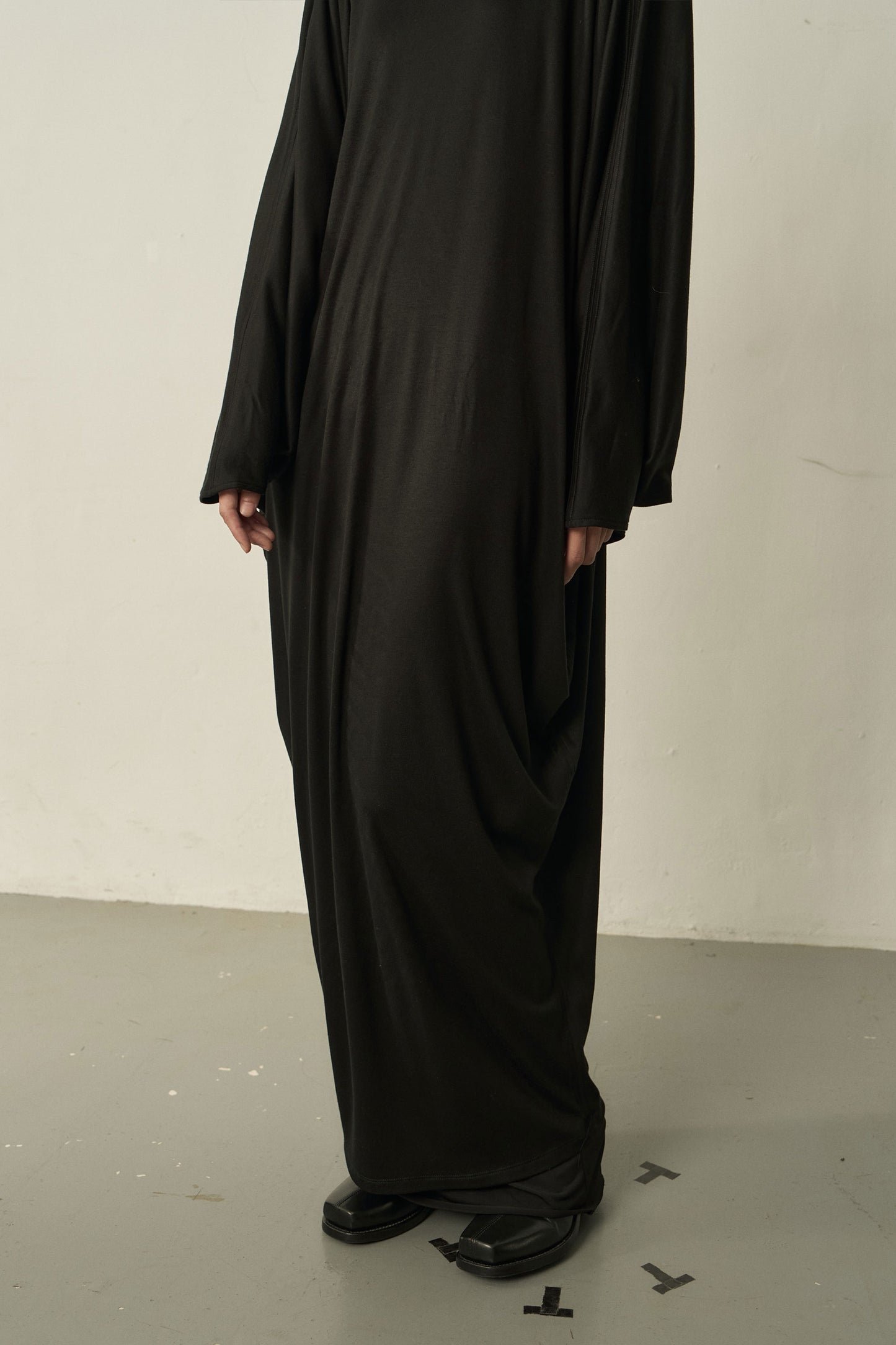 BLACK TENCEL TRIANGLE DRESS
