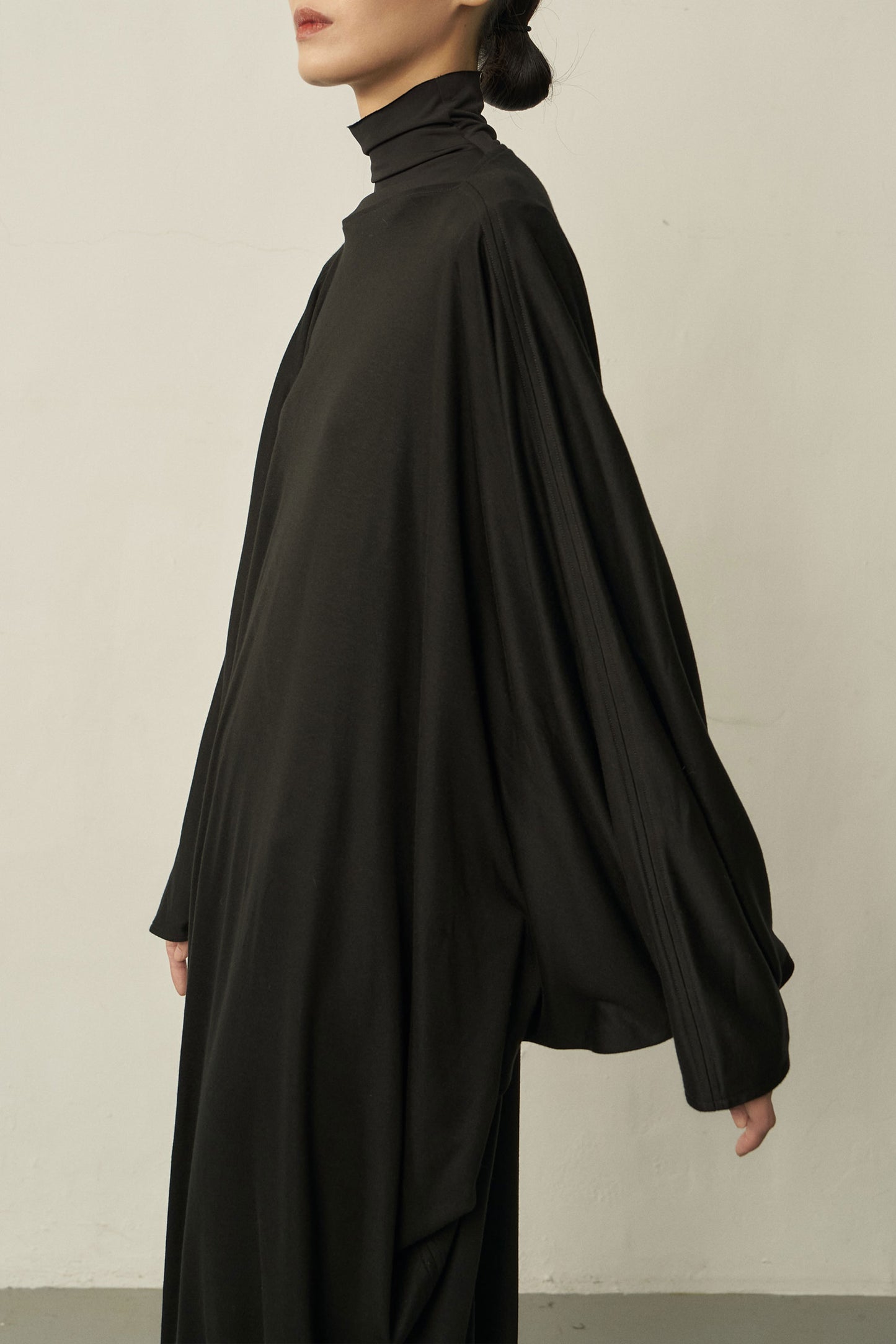 BLACK TENCEL TRIANGLE DRESS