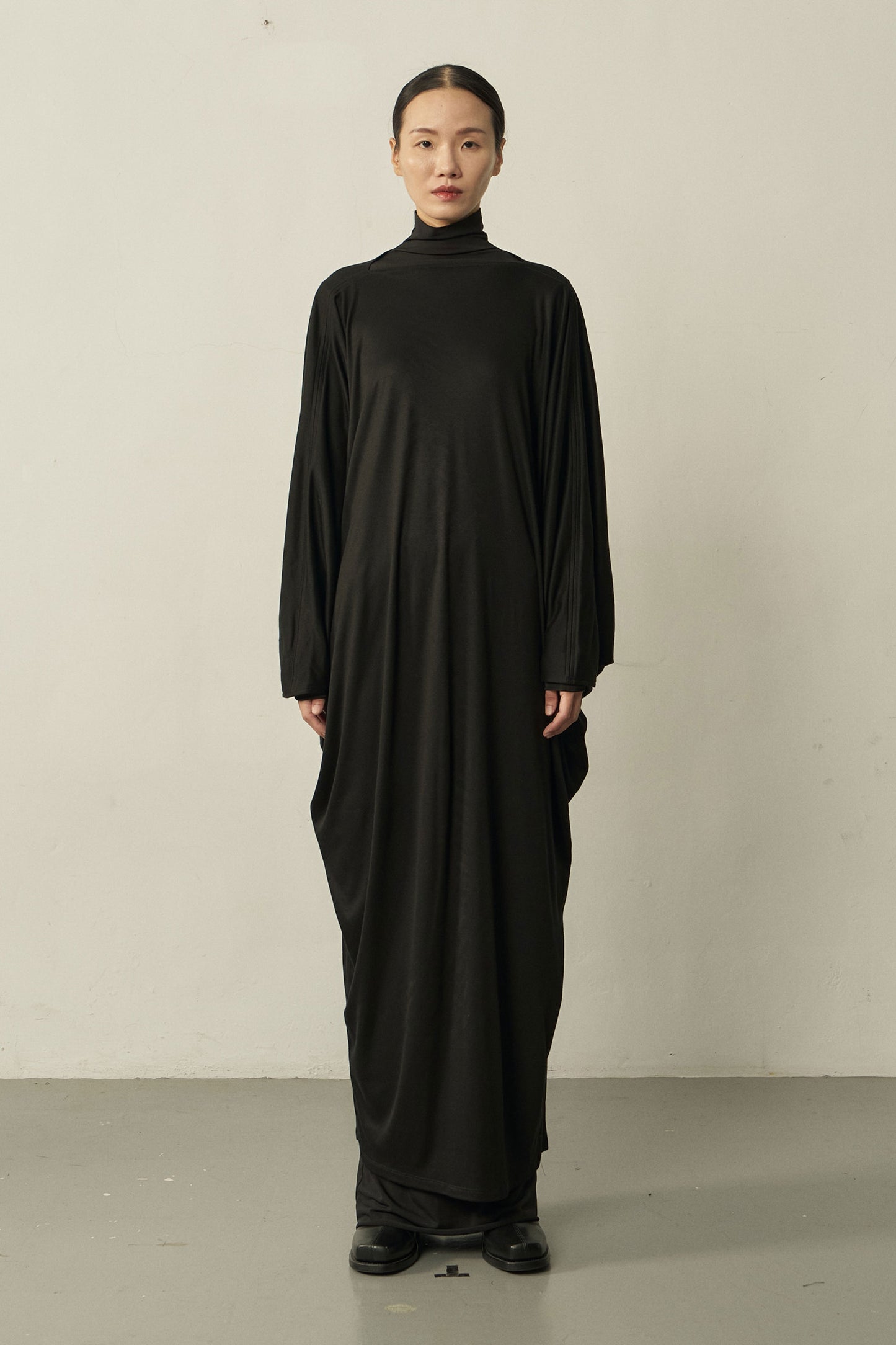 BLACK TENCEL TRIANGLE DRESS