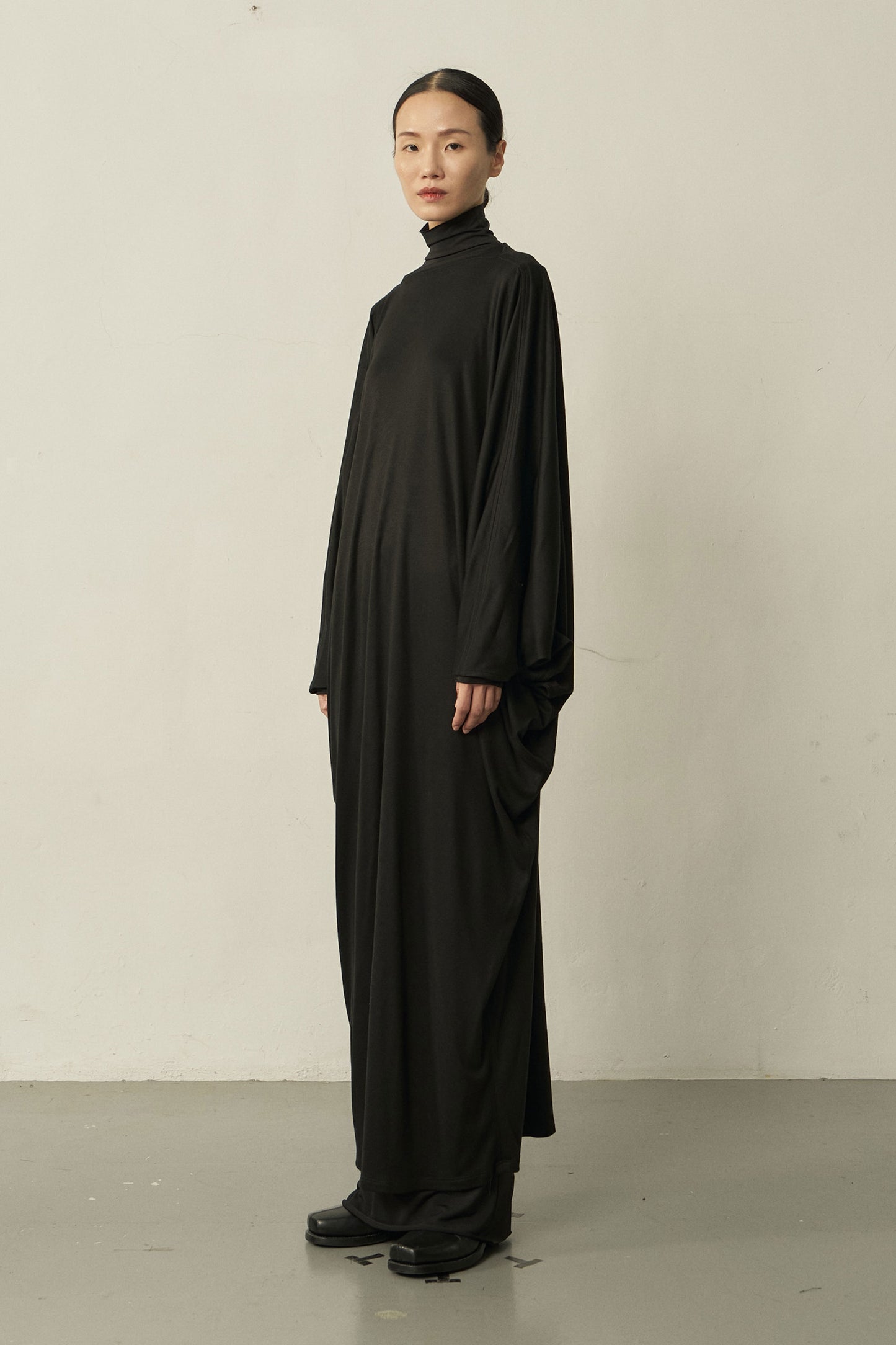 BLACK TENCEL TRIANGLE DRESS