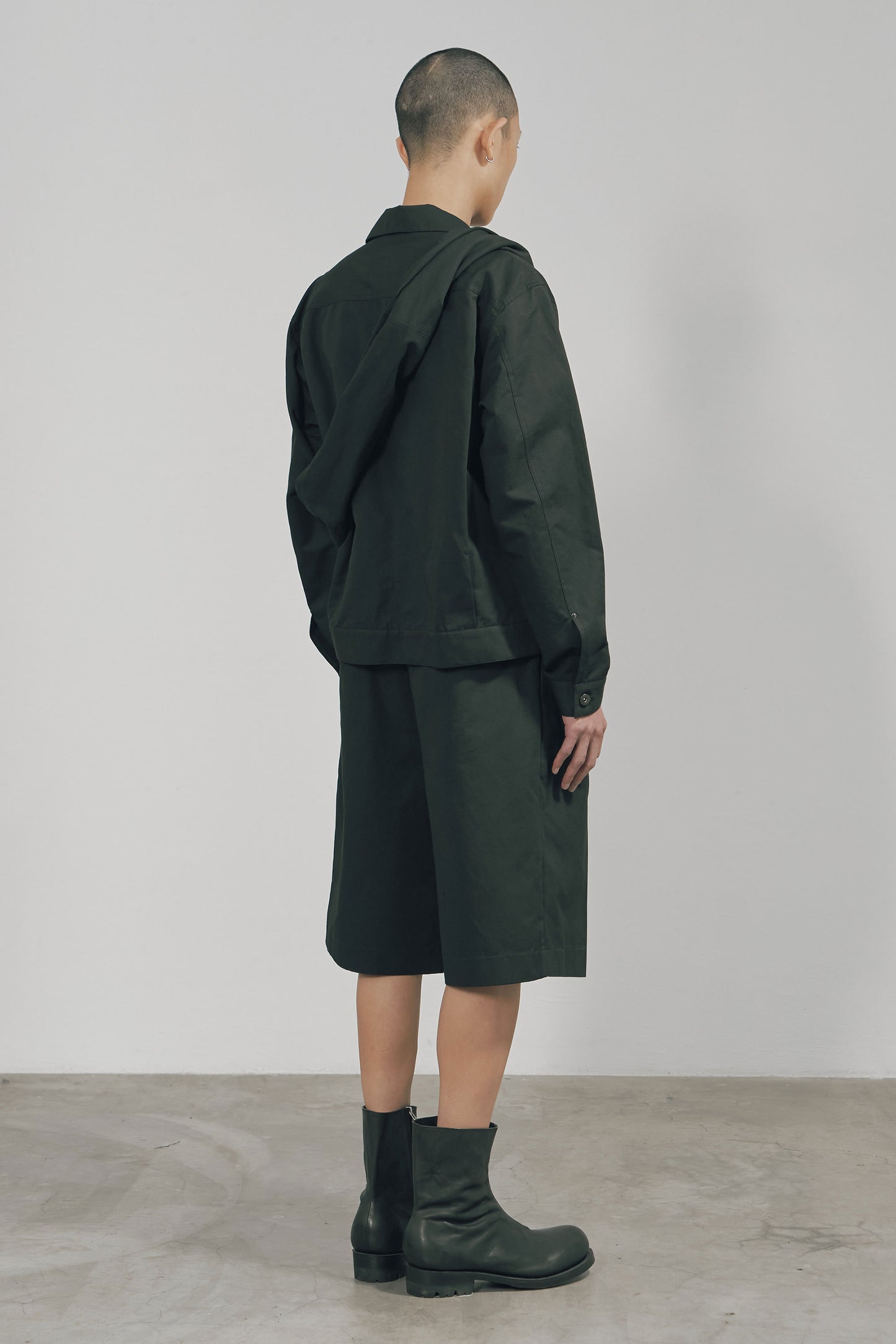 BLACK COTTON TWILL JACKET TYPE1 (MADE TO ORDER)
