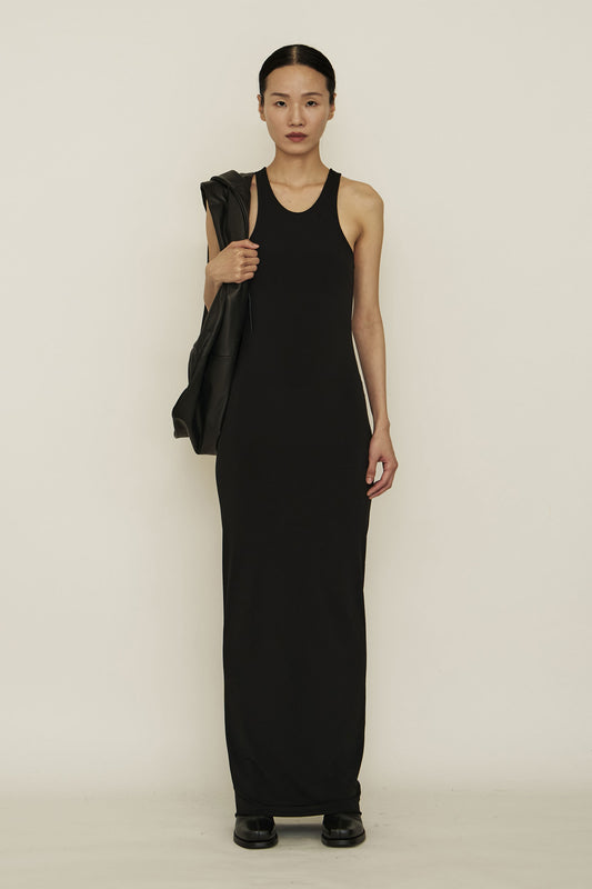BLACK SKINNY TANK MAXI DRESS (MADE TO ORDER)