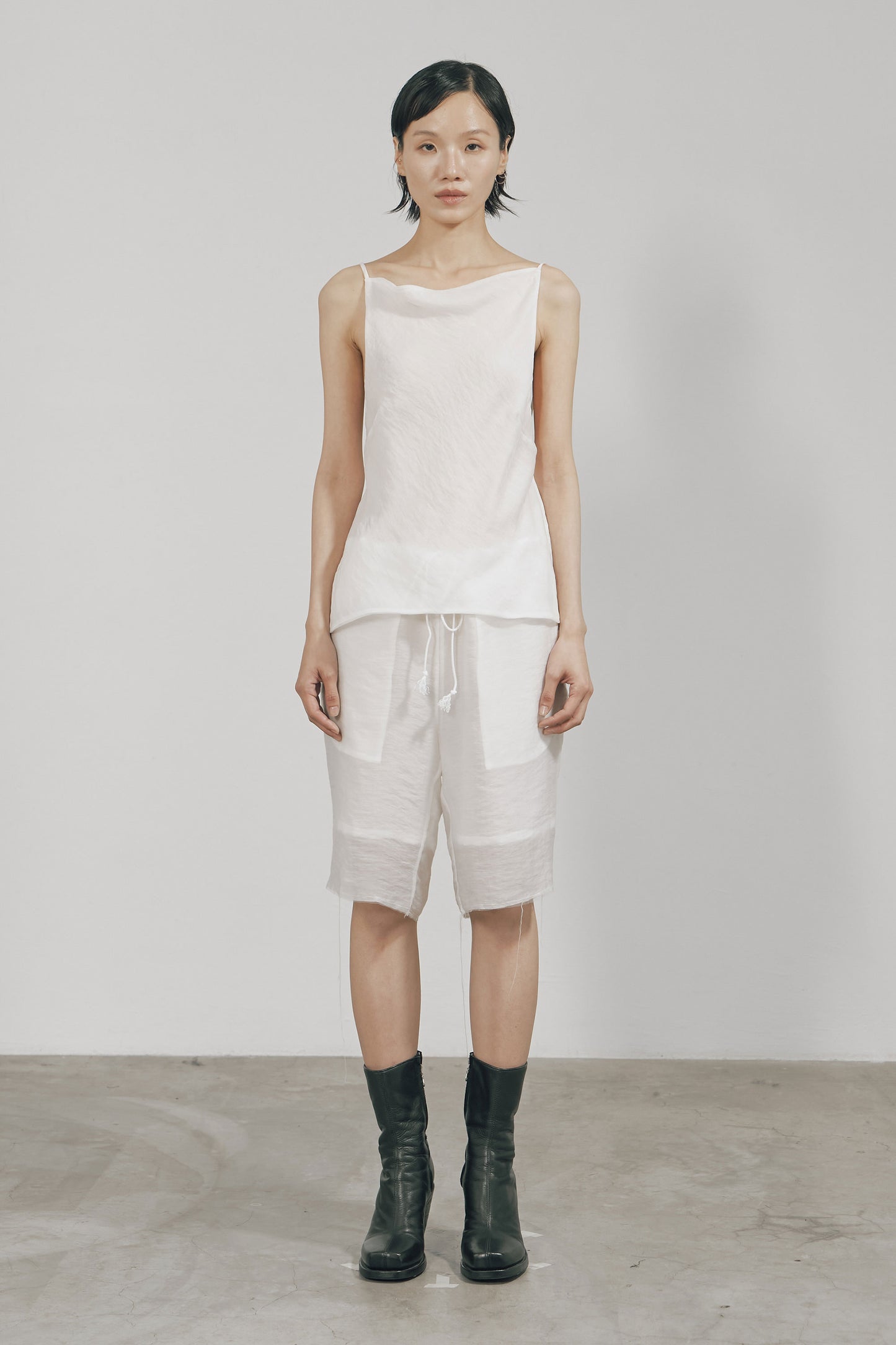WHITE TENCEL OPEN BACK TOP