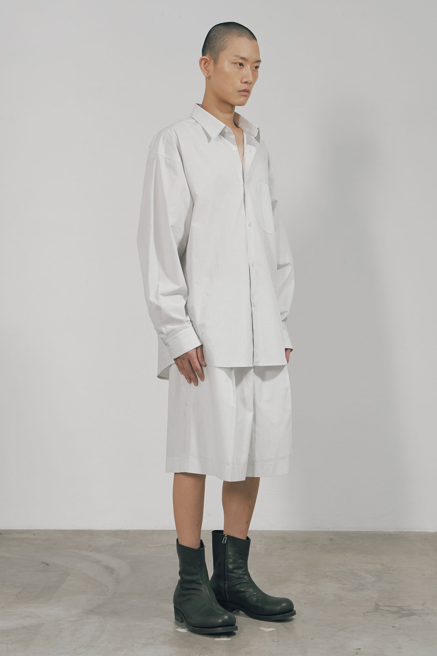 WHITE STRIPE COTTON SHIRT