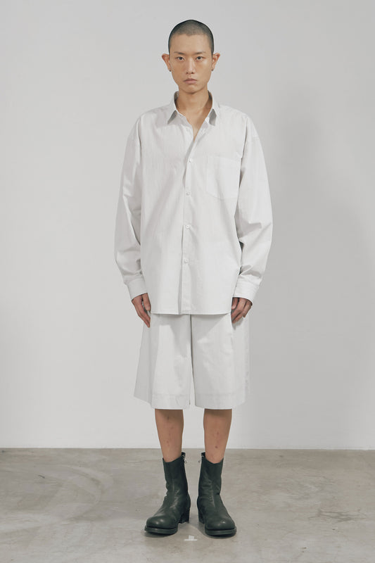 WHITE STRIPE COTTON SHIRT