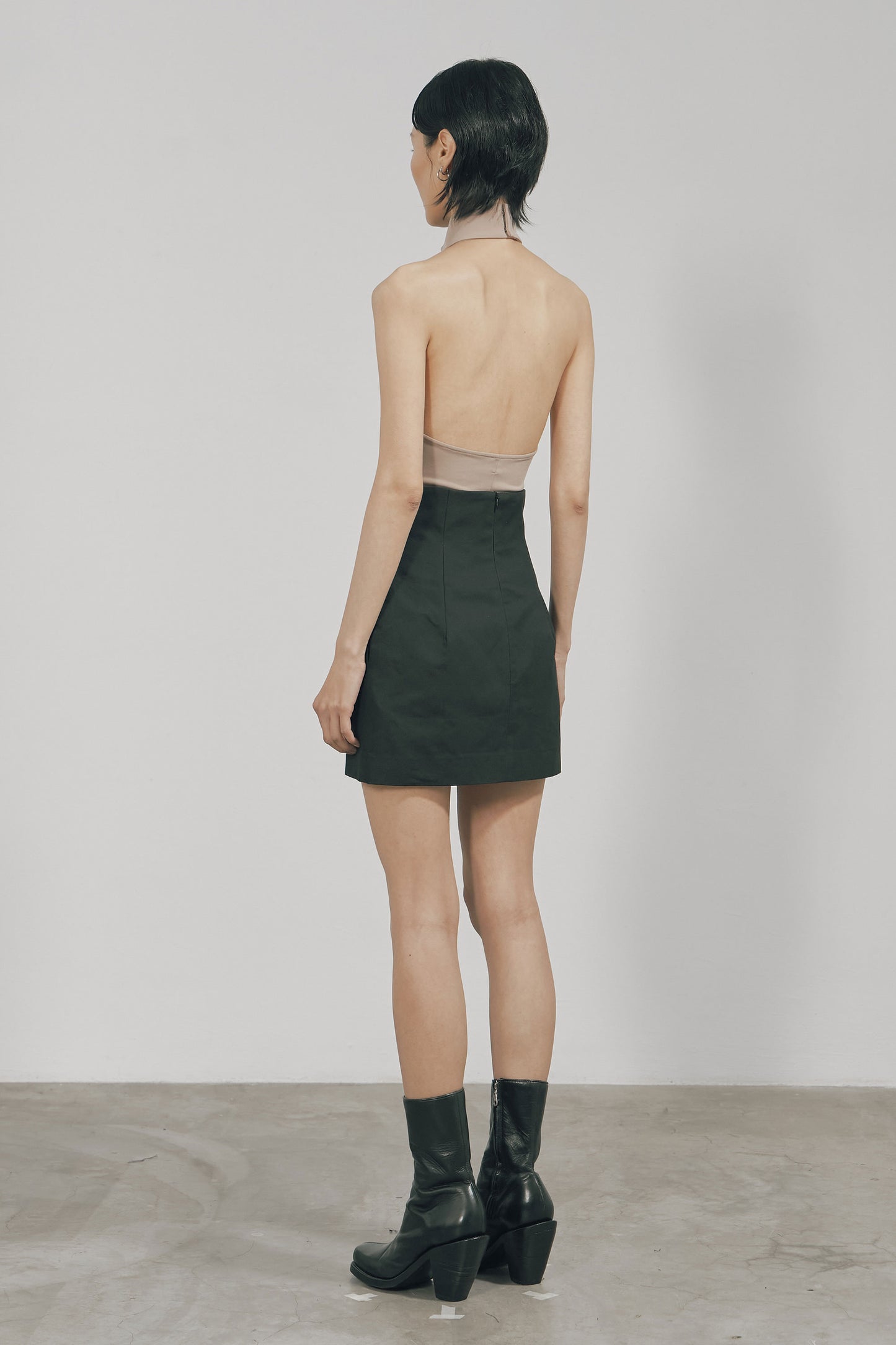 NUDE SKINNY HIGH HALTERNECK TOP