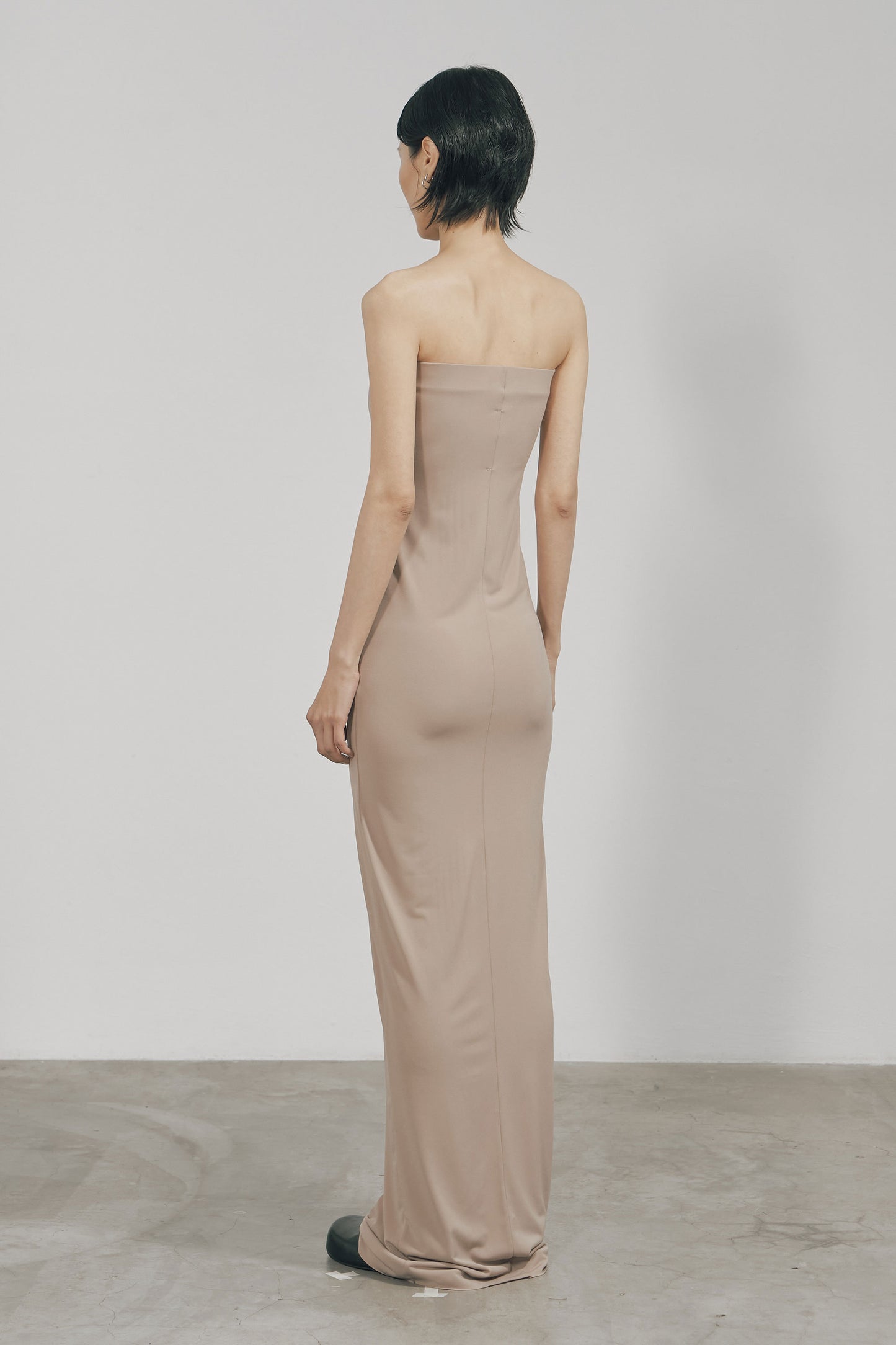 NUDE SKINNY TUBE MAXI DRESS