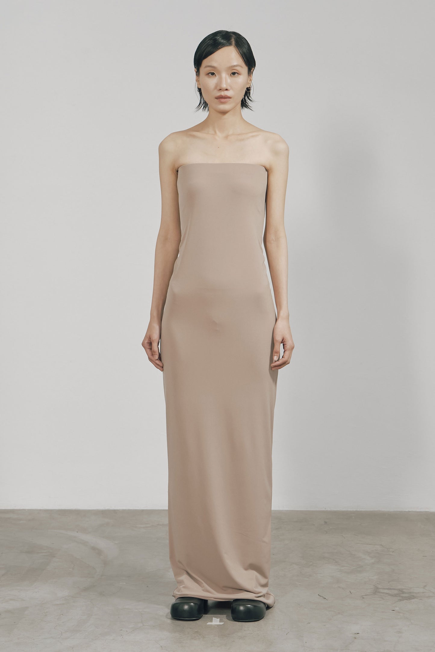 NUDE SKINNY TUBE MAXI DRESS