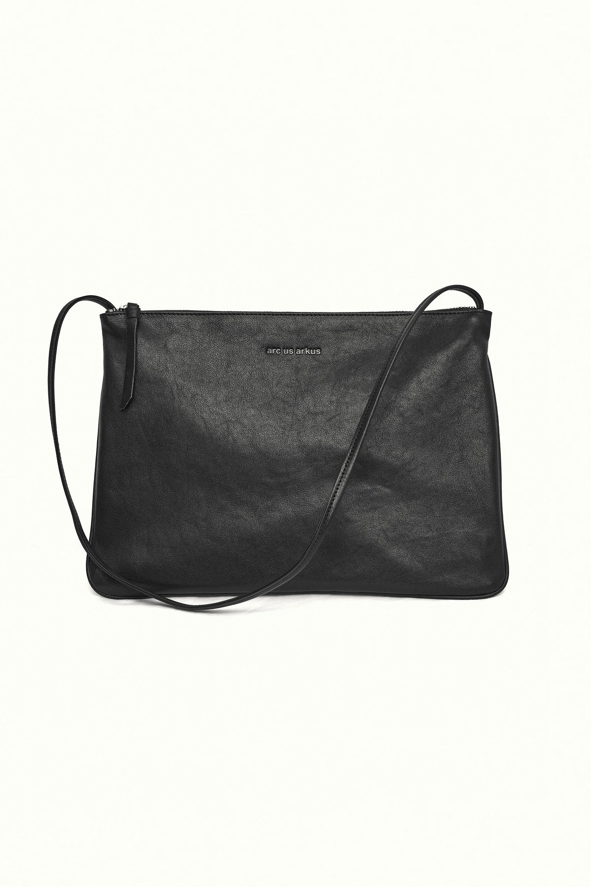 BLACK LEATHER SHOULDER BAG